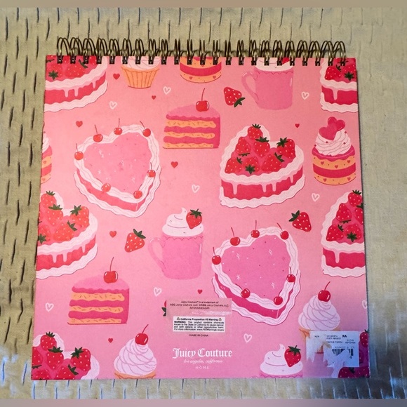 Juicy Couture Sketchbook with Colored Pencils NWT pink cupcake 100 sheets - Picture 3 of 4